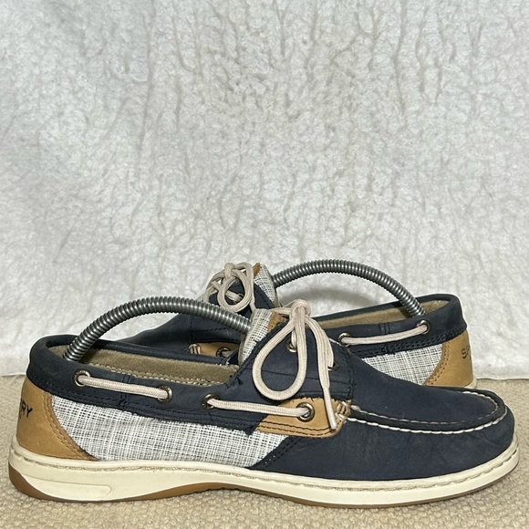 Sperry Womens Blue Leather TopSider Angelfish Boat Deck SlipOn Casual Shoes SZ 8 - Picture 6 of 11